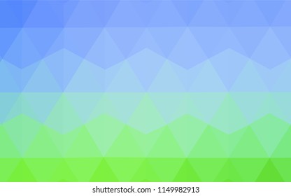 Light Blue, Green vector polygon abstract layout. Elegant bright polygonal illustration with gradient. A completely new design for your leaflet.