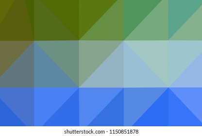 Light Blue, Green vector polygon abstract backdrop. Shining colored illustration in a new style. The polygonal design can be used for your web site.