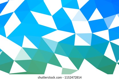 Light Blue, Green vector polygon abstract polygon abstract. Geometric illustration in Origami style with gradient.  The textured pattern can be used for background.