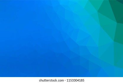 Light Blue, Green vector polygon abstract backdrop. A sample with polygonal shapes. A new texture for your design.