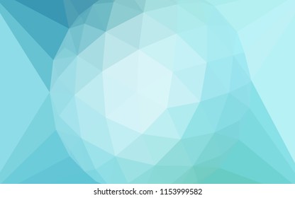 Light Blue, Green vector polygon abstract background with a gem in a centre. Modern abstract illustration with triangles. Polygonal design for your web site.