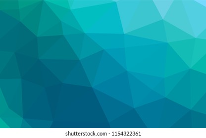 Light Blue, Green vector polygon abstract layout. Glitter abstract illustration with an elegant design. The template can be used as a background for cell phones.