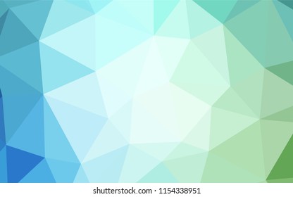 Light Blue, Green vector polygon abstract backdrop. Colorful illustration in polygonal style with gradient. Template for cell phone's backgrounds.
