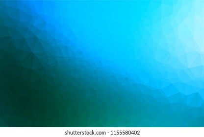 Light Blue, Green vector polygon abstract backdrop. Triangular geometric sample with gradient.  The completely new template can be used for your brand book.