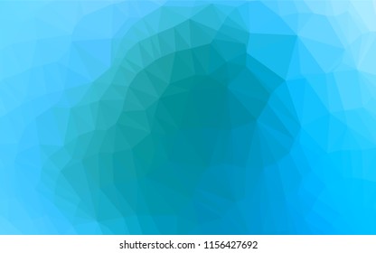 Light Blue, Green vector polygon abstract backdrop. Creative geometric illustration in Origami style with gradient. The template can be used as a background for cell phones.