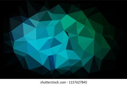 Light Blue, Green vector polygon abstract layout. Brand new colored illustration in blurry style with gradient. Triangular pattern for your business design.