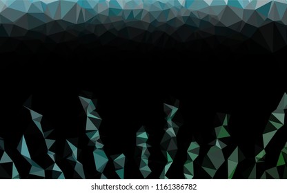 Light Blue, Green vector polygon abstract layout. Creative illustration in halftone style with gradient. The textured pattern can be used for background.