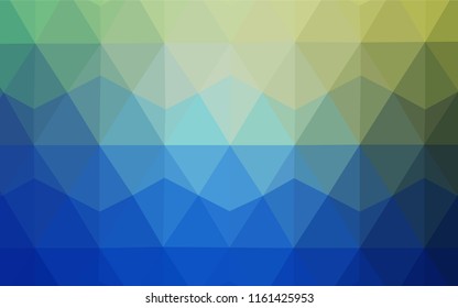 Light Blue, Green vector polygon abstract backdrop. Polygonal abstract illustration with gradient. Pattern for a brand book's backdrop.