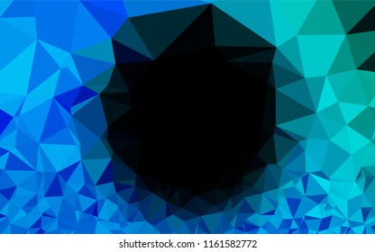 Light Blue, Green vector polygon abstract background. Glitter abstract illustration with an elegant design. The polygonal design can be used for your web site.