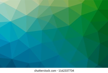 Light Blue, Green vector polygon abstract layout. An elegant bright illustration with gradient. The elegant pattern can be used as part of a brand book.