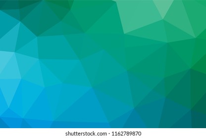 Light Blue, Green vector polygon abstract backdrop. Modern geometrical abstract illustration with gradient. A completely new template for your business design.