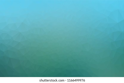 Light Blue, Green vector polygon abstract backdrop. Triangular geometric sample with gradient.  The completely new template can be used for your brand book.