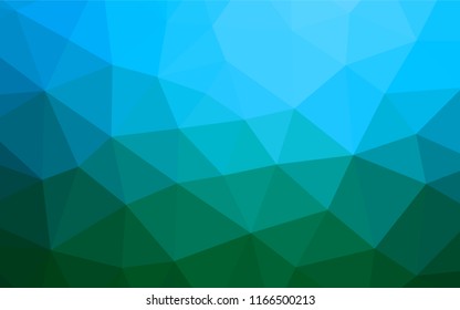 Light Blue, Green vector polygon abstract layout. Modern geometrical abstract illustration with gradient. A new texture for your design.