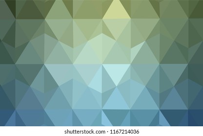 Light Blue, Green vector polygon abstract background. Triangular geometric sample with gradient.  Brand new style for your business design.