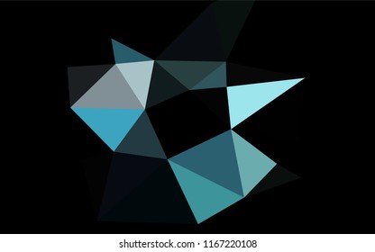 Light Blue, Green vector polygon abstract background. Triangular geometric sample with gradient.  The template can be used as a background for cell phones.