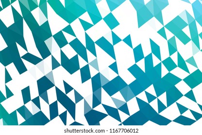 Light Blue, Green vector polygon abstract backdrop. Geometric illustration in Origami style with gradient.  The template can be used as a background for cell phones.
