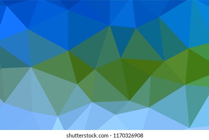 Light Blue, Green vector polygon abstract backdrop. A completely new color illustration in a polygonal style. Textured pattern for your backgrounds.