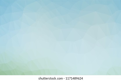 Light Blue, Green vector polygon abstract layout. Creative illustration in halftone style with gradient. A completely new design for your business.