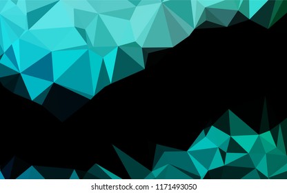 Light Blue, Green vector polygon abstract backdrop. A completely new color illustration in a vague style. A completely new design for your business.