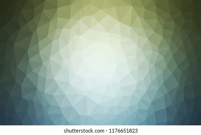 Light Blue, Green vector polygon abstract layout. Shining polygonal illustration, which consist of triangles. Triangular pattern for your design.