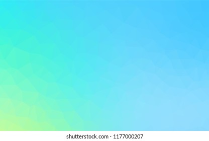 Light Blue, Green vector polygon abstract backdrop. Glitter abstract illustration with an elegant triangles. New template for your brand book.