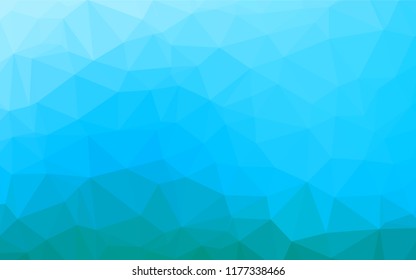 Light Blue, Green vector polygon abstract layout. Geometric illustration in Origami style with gradient.  Triangular pattern for your business design.