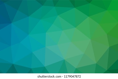 Light Blue, Green vector polygon abstract backdrop. Modern geometrical abstract illustration with gradient. Brand new design for your business.