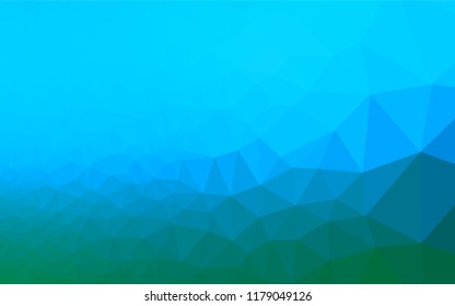 Light Blue, Green vector polygon abstract background. Brand new colored illustration in blurry style with gradient. The polygonal design can be used for your web site.