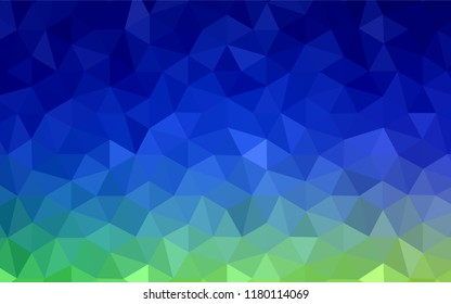 Light Blue, Green vector polygon abstract background. Colorful abstract illustration with triangles. Template for cell phone's backgrounds.