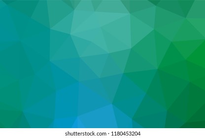 Light Blue, Green vector polygon abstract backdrop. A vague abstract illustration with gradient. A completely new design for your business.