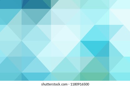 Light Blue, Green vector polygon abstract backdrop. Glitter abstract illustration with an elegant triangles. Brand new style for your business design.