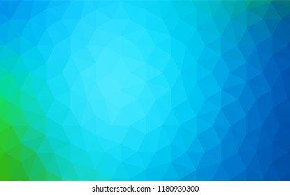 Light Blue, Green vector polygon abstract backdrop. Colorful abstract illustration with triangles. A completely new design for your leaflet.