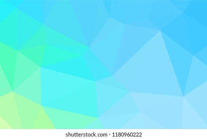Light Blue, Green vector polygon abstract layout. Geometric illustration in Origami style with gradient.  A completely new template for your business design.