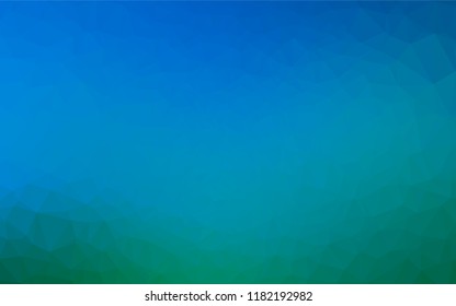 Light Blue, Green vector polygon abstract layout. Triangular geometric sample with gradient.  The elegant pattern can be used as part of a brand book.