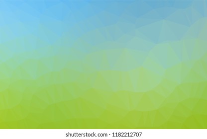 Light Blue, Green vector polygon abstract layout. Triangular geometric sample with gradient.  A new texture for your design.
