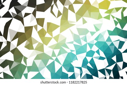 Light Blue, Green vector polygon abstract background. Glitter abstract illustration with an elegant triangles. New template for your brand book.