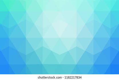 Light Blue, Green vector polygon abstract backdrop. Glitter abstract illustration with an elegant triangles. New template for your brand book.