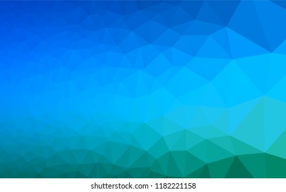 Light Blue, Green vector polygon abstract layout. A sample with polygonal shapes. Triangular pattern for your business design.