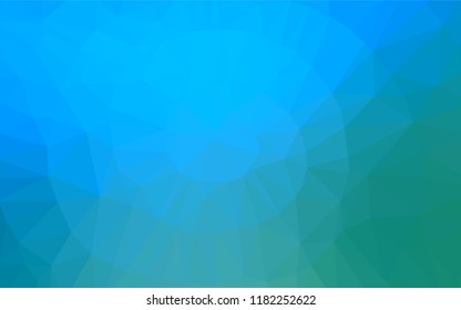 Light Blue, Green vector polygon abstract background. Colorful illustration in abstract style with gradient. The polygonal design can be used for your web site.