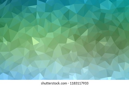 Light Blue, Green vector polygon abstract layout. Polygonal abstract illustration with gradient. Best triangular design for your business.