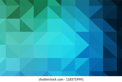 Light Blue, Green vector polygon abstract backdrop. Triangular geometric sample with gradient.  Template for cell phone's backgrounds.
