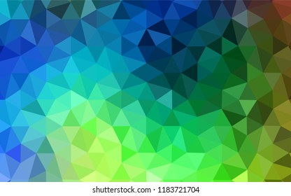 Light Blue, Green vector polygon abstract background. Triangular geometric sample with gradient.  Polygonal design for your web site.