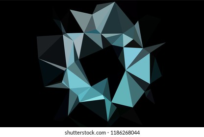 Light Blue, Green vector polygon abstract backdrop. Creative illustration in halftone style with gradient. Brand new design for your business.