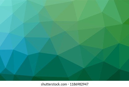 Light Blue, Green vector polygon abstract layout. Colorful abstract illustration with gradient. The polygonal design can be used for your web site.