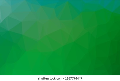 Light Blue, Green vector polygon abstract backdrop. Modern geometrical abstract illustration with gradient. The best triangular design for your business.