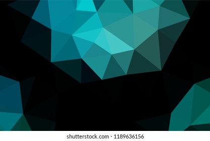 Light Blue, Green vector polygon abstract background. Creative geometric illustration in Origami style with gradient. The template can be used as a background for cell phones.