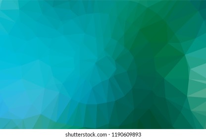 Light Blue, Green vector polygon abstract layout. Shining colored illustration in a Brand new style. The elegant pattern can be used as part of a brand book.