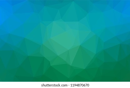 Light Blue, Green vector polygon abstract backdrop. Glitter abstract illustration with an elegant design. The elegant pattern can be used as part of a brand book.