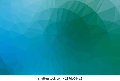 Light Blue, Green vector polygon abstract layout. Shining illustration, which consist of triangles. Brand new design for your business.