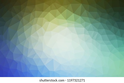 Light Blue, Green vector polygon abstract backdrop. A completely new color illustration in a polygonal style. Triangular pattern for your design.